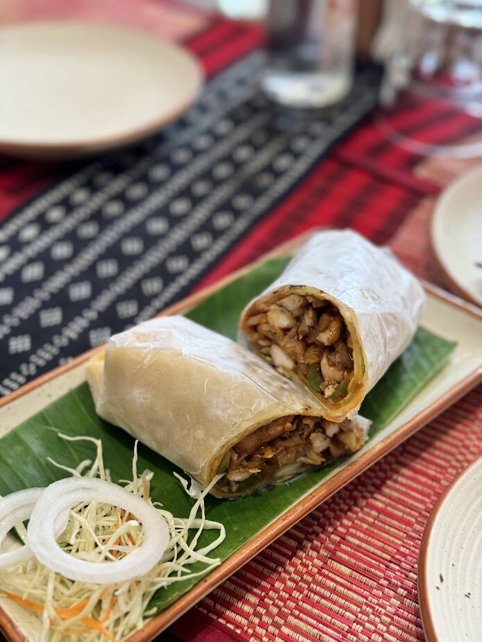 Street-style chicken roll at Aakhol Hyderabad