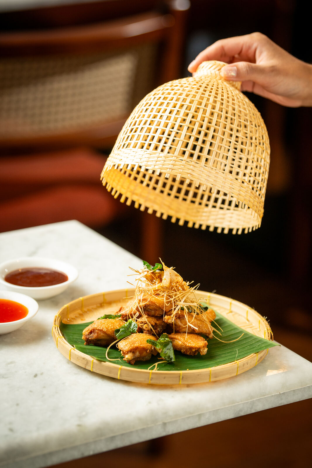 Gai Tawt brined fried chicken wings at Baan Phadthai Hyderabad — best Thai restaurant Hitech City