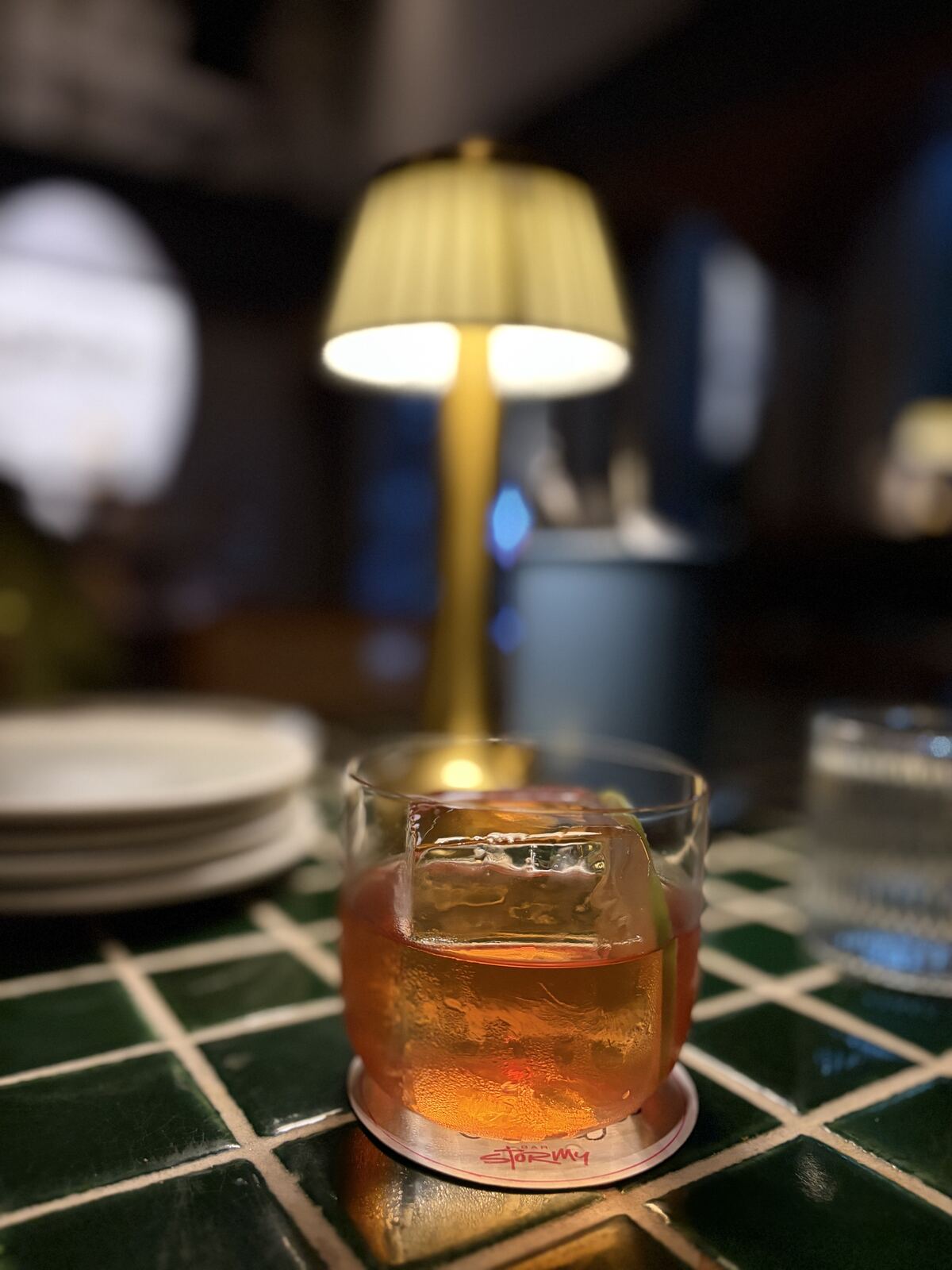 Yang's Old Fashioned cocktail at Bar Stormy, Financial District, Hyderabad