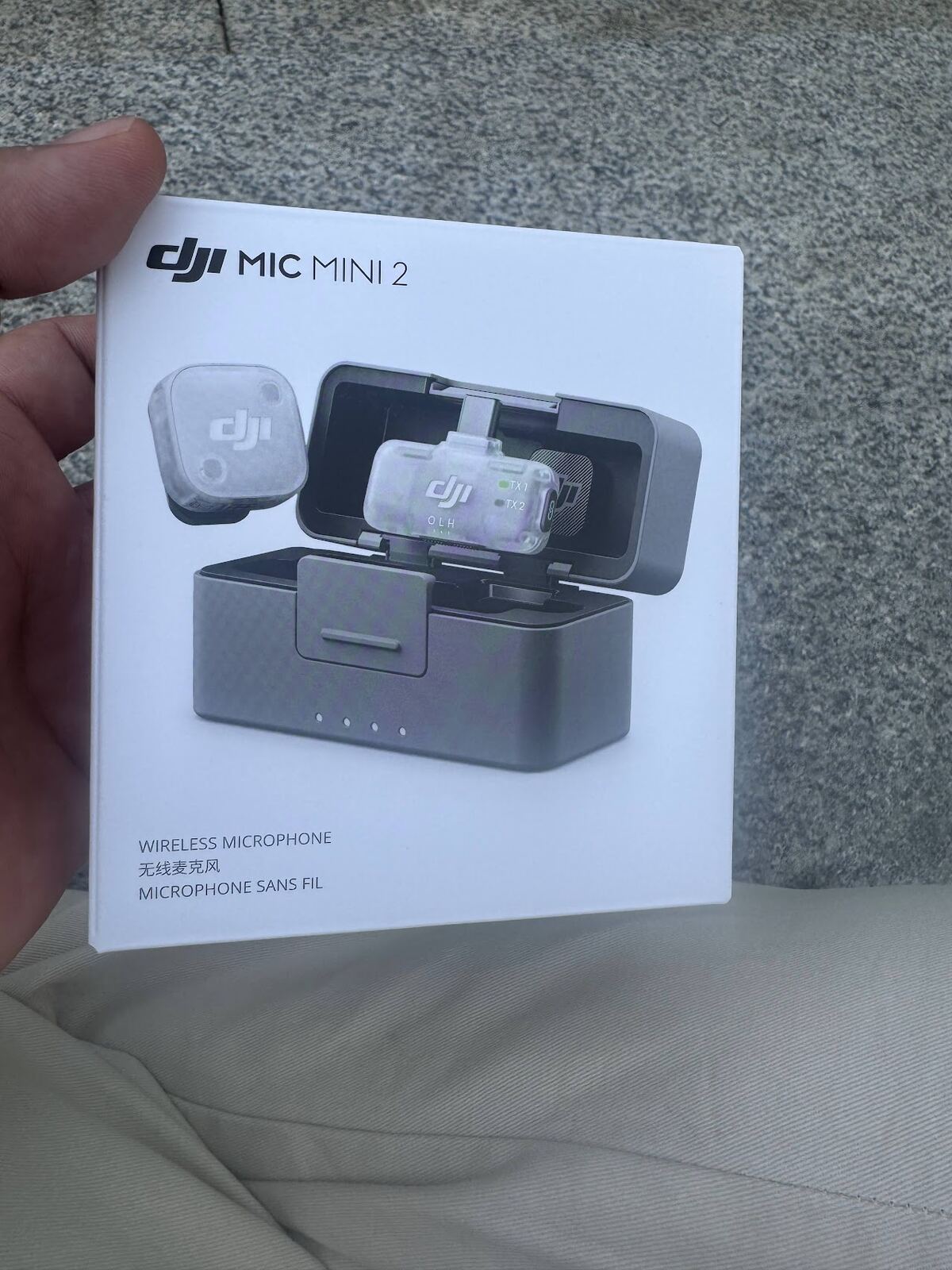 DJI Mic Mini 2 wireless microphone box bought at PARK 108 mall, Chongqing