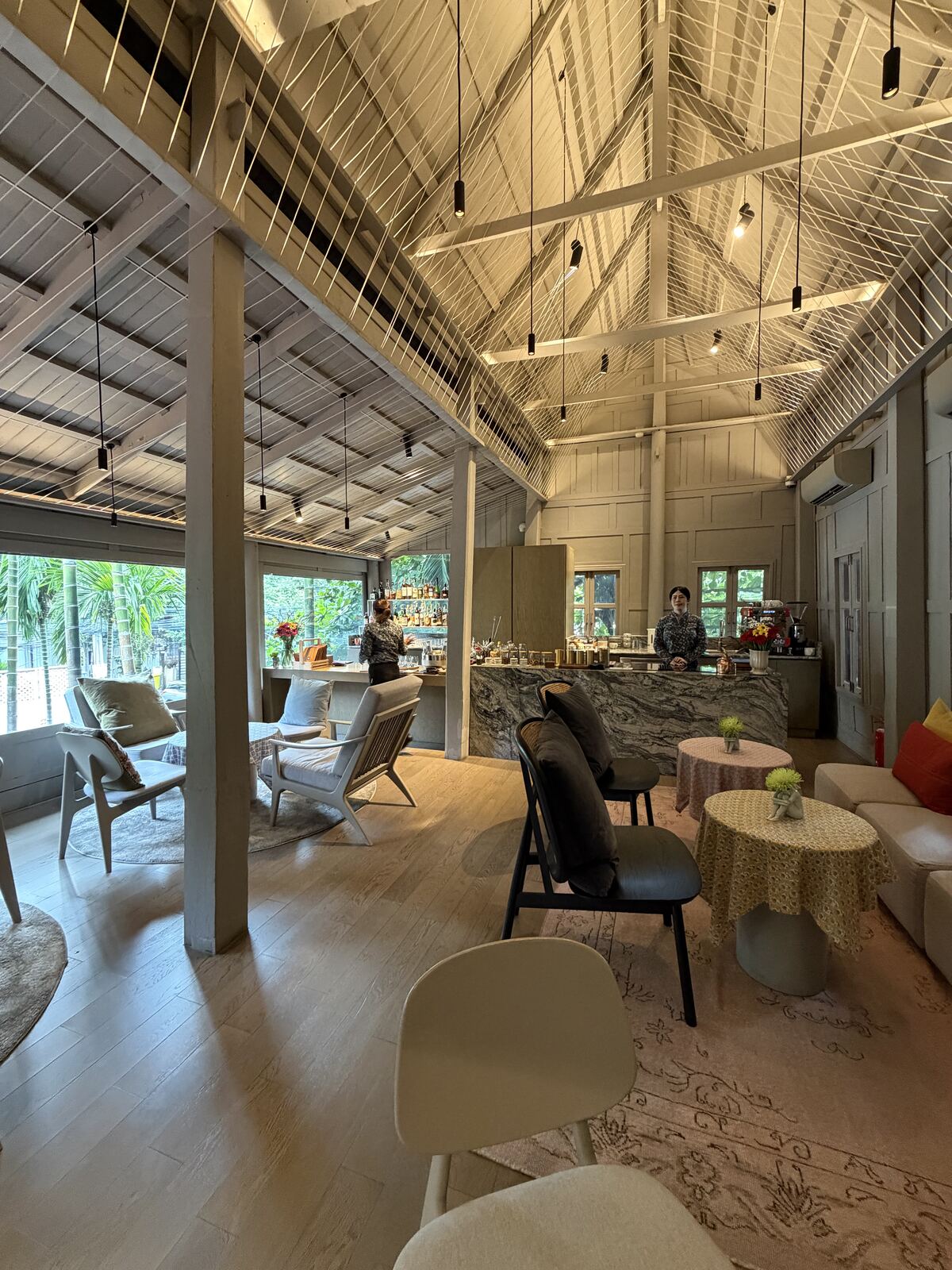 Interior of Gaa Bangkok — 60-year-old Thai wooden house Two Michelin Star restaurant Sukhumvit