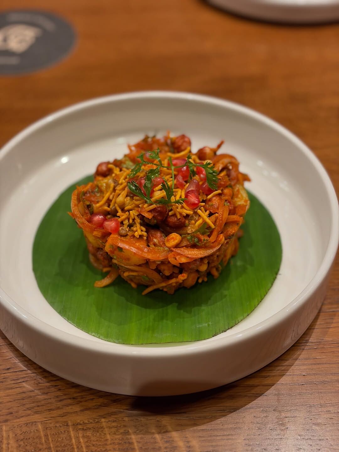 Uggani puffed rice chaat at Oota Hyderabad — Telangana street food fine dining