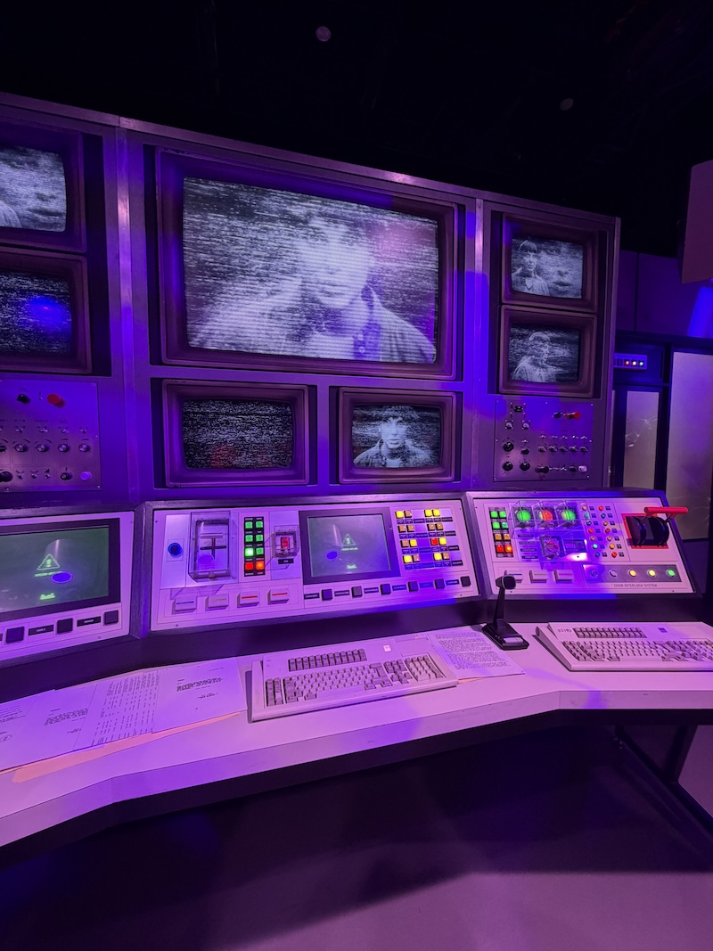 Inside Hawkins Lab at Stranger Things Experience Yas Island with authentic scientific equipment and eerie atmosphere