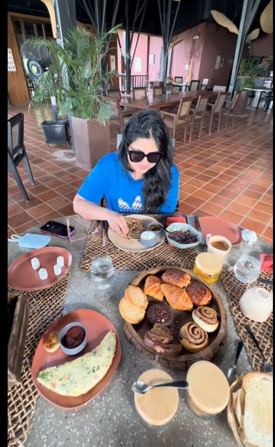 Breakfast spread at Tipai Wildlife Luxury Resort villa