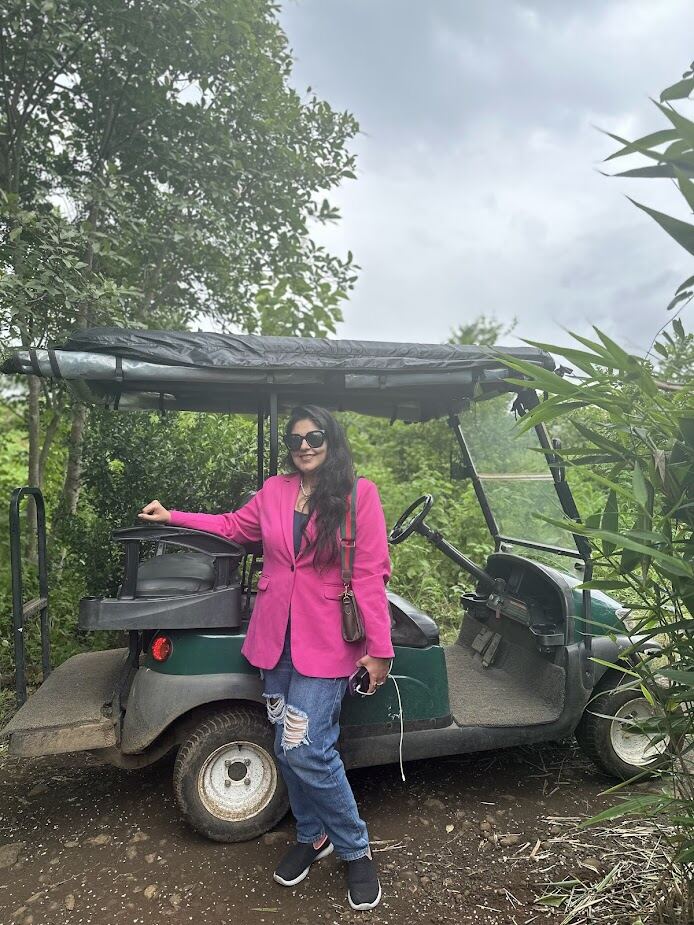 Safari drive through the forest at Tipai Wildlife Luxury Resort near Hyderabad